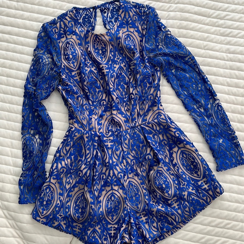 The Jetset Diaries Long Sleeve Lace Romper